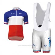 2017 Maillot Cyclisme UCI ALE Blanc et Rouge Manches Courtes et Cuissard