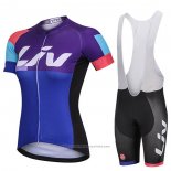 2018 Maillot Cyclisme Femme Liv Fuchsia Manches Courtes et Cuissard