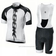 2018 Maillot Cyclisme Look Noir Blanc Manches Courtes Cuissard