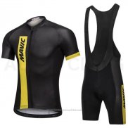 2018 Maillot Cyclisme Mavic Noir Manches Courtes et Cuissard