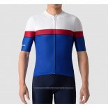 2019 Maillot Cyclisme La Passione Blanc Rouge Bleu Manches Courtes et Cuissard