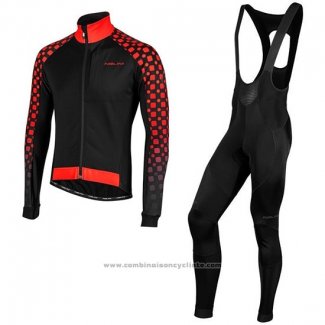 2019 Maillot Cyclisme Nalini CRIT 3l 2.0 Noir Rouge Manches Longues et Cuissard