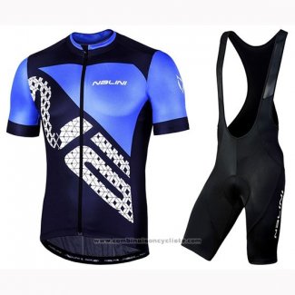 2019 Maillot Cyclisme Nalini Volata 2.0 Noir Bleu Manches Courtes et Cuissard