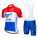 2019 Maillot Cyclisme Roompot Charles Rouge Blanc Bleumanches Courtes et Cuissard