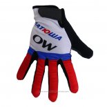 2020 Katusha Gants Doigts Longs Cyclisme Blanc Rouge