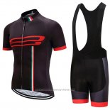 2020 Maillot Cyclisme Giro d'Italia Noir Rouge Manches Courtes et Cuissard