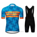 2020 Maillot Cyclisme Le Col Bleu Orange Manches Courtes et Cuissard