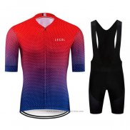 2020 Maillot Cyclisme Le Col Fonce Rouge Manches Courtes et Cuissard