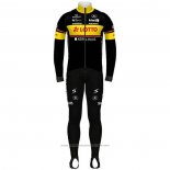 2020 Maillot Cyclisme Lotto-kern Hausnoir Jaune Manches Longues et Cuissard