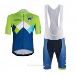 2020 Maillot Cyclisme Slovenie Vert Bleu Manches Courtes et Cuissard