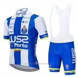 2020 Maillot Cyclisme W52 FC Porto Blanc Bleu Manches Courtes et Cuissard
