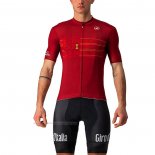 2021 Maillot Cyclisme Giro D'italia Rouge Manches Courtes et Cuissard