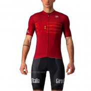 2021 Maillot Cyclisme Giro D'italia Rouge Manches Courtes et Cuissard