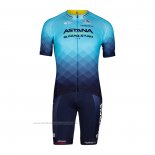 2022 Maillot Cyclisme Astana Bleu Manches Courtes et Cuissard