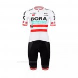 2022 Maillot Cyclisme Bora-Hansgrone Rouge Blanc Manches Courtes et Cuissard