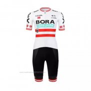 2022 Maillot Cyclisme Bora-Hansgrone Rouge Blanc Manches Courtes et Cuissard