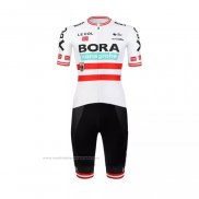 2022 Maillot Cyclisme Bora-Hansgrone Rouge Blanc Manches Courtes et Cuissard