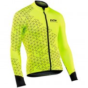 Maillot Cyclisme Northwave Jaune Manches Longues et Cuissard