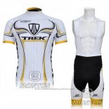 2009 Maillot Cyclisme Trek Noir et Blanc Manches Courtes et Cuissard