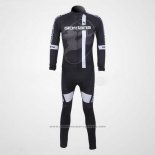 2011 Maillot Cyclisme Giordana Noir et Blanc Manches Longues et Cuissard