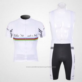 2011 Maillot Cyclisme Nalini Blanc Manches Courtes et Cuissard