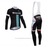 2015 Maillot Cyclisme Bardiani Ml Noir et Bleu Manches Courtes et Cuissard