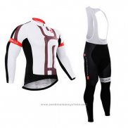 2015 Maillot Cyclisme Castelli Blanc Fuchsia Manches Longues et Cuissard