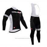 2015 Maillot Cyclisme Castelli Profond Noir Manches Longues et Cuissard