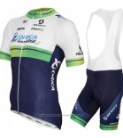 2015 Maillot Cyclisme Orica GreenEDGE Blanc et Bleu Manches Courtes et Cuissard