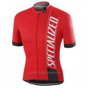 2016 Maillot Cyclisme Specialized Brillant Rouge et Noir Manches Courtes et Cuissard