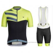 2016 Maillot Cyclisme Trek Bontrager Vert et Noir Manches Courtes et Cuissard