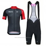 2017 Maillot Cyclisme GCN Noir et Rouge Manches Courtes et Cuissard