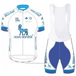 2017 Maillot Cyclisme Novo Nordisk Blanc Manches Courtes et Cuissard