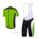 2017 Maillot Cyclisme RH+ Vert Manches Courtes et Cuissard