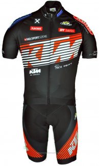 2018 Maillot Cyclisme Ktm Orange Manches Courtes et Cuissard