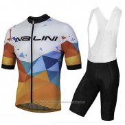 2018 Maillot Cyclisme Nalini Ahs Discesa Blanc et Orange Manches Courtes et Cuissard