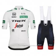 2018 Maillot Cyclisme Trek Segafredo Blanc Vert Manches Courtes et Cuissard