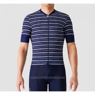 2019 Maillot Cyclisme La Passione Stripe Bleu Manches Courtes et Cuissard