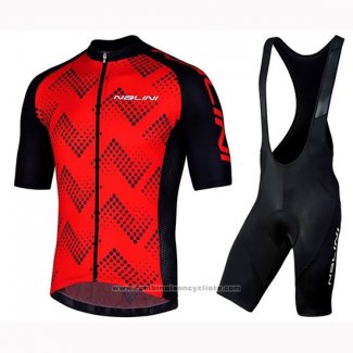 2019 Maillot Cyclisme Nalini Podio 2.0 Noir Rouge Manches Courtes et Cuissard