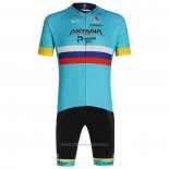 2020 Maillot Cyclisme Astana Champion Russie Manches Courtes et Cuissard