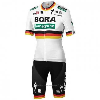 2020 Maillot Cyclisme Bora Champion Allemagne Manches Courtes et Cuissard