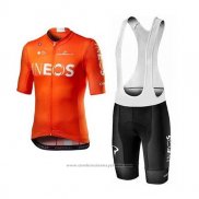 2020 Maillot Cyclisme Ineos Orange Manches Courtes et Cuissard