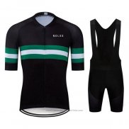 2020 Maillot Cyclisme NDLSS Noir Vert Manches Courtes et Cuissard