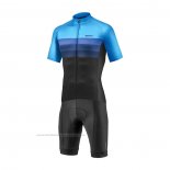 2021 Maillot Cyclisme Giant Noir Bleu Manches Courtes et Cuissard(1)