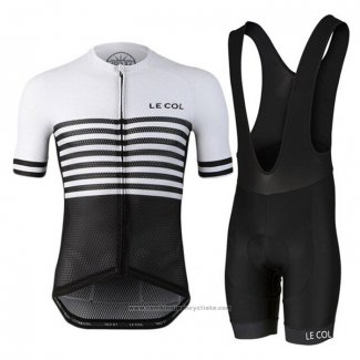 2021 Maillot Cyclisme Le Col Noir Blanc Manches Courtes et Cuissard