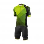 2021 Maillot Cyclisme Loffler Jaune Vert Manches Courtes et Cuissard