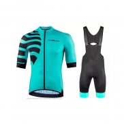 2021 Maillot Cyclisme Nalini Lumiere Vert Manches Courtes et Cuissard