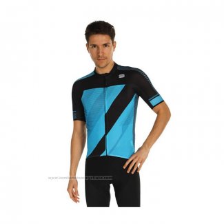 2021 Maillot Cyclisme Sportful Bleu Noir Manches Courtes et Cuissard