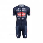 2022 Maillot Cyclisme Alpecin Fenix Profond Bleu Manches Courtes et Cuissard