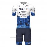 2022 Maillot Cyclisme Israel Cycling Academy Bleu Blanc Manches Courtes et Cuissard(1)